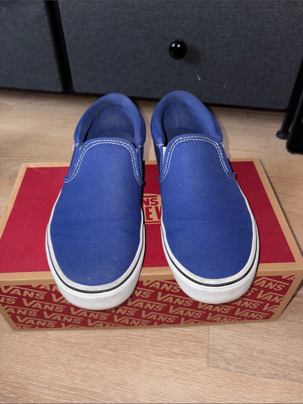 Vans Slip-On Canvas Loafers — Blue